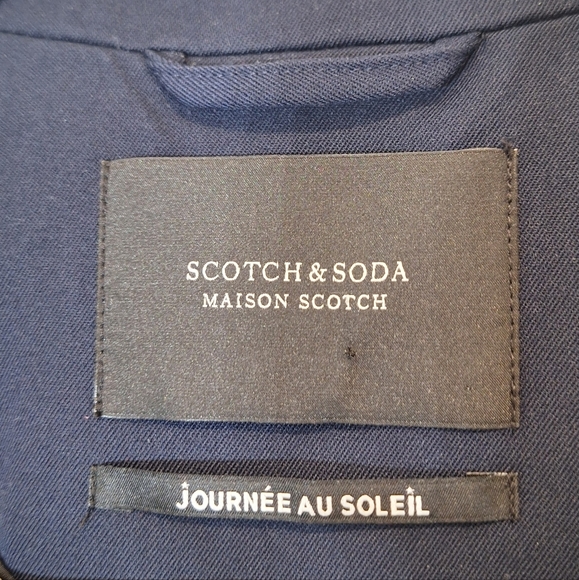 Scotch & Soda Maison Scotch Single Button Navy Blazer Lined XL Stretch Pockets - Picture 2 of 15